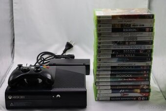 Xbox 360 E 500 GB + Ovládač + Napájanie + 21 hier