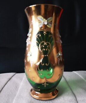 Vaza Novoborske sklo zelena