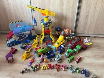 Labková patrola žeriav, autá, patrolel, Rubble’s crew