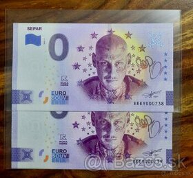 Separ 0€ bankovka čísla pod 1000