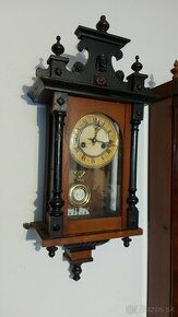 Predám funkčné starožitné Hodiny BADISCHE Uhrenfabrik 1890 p - 1
