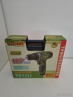 Kompaktný akumulátorový vŕtací skrutkovač Procraft PA12Li
