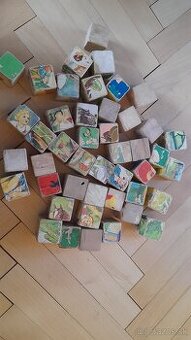 Retro drevebe kocky mix