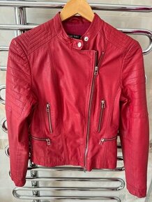 Červená kožená bunda Marc Aurel