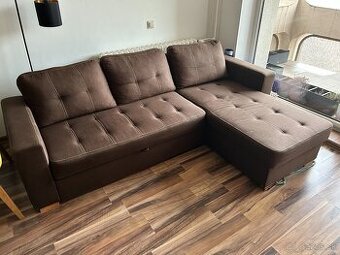 Rozkladací gauč s úložným priestorom