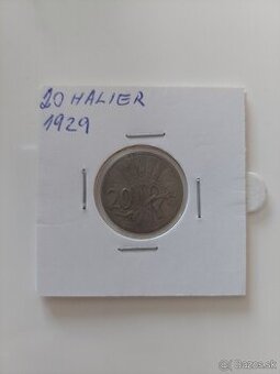 Predám mincu 20 halier 1929