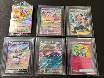 Pokemón Vzácne Karty + 100ks Balíčky s V/EX + Jumbo - Nové