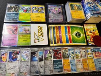 Pokemón Vzácne Karty + 100ks Balíčky s V/EX + Jumbo - Nové