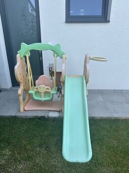 Šmykľavka s hojdačkou na záhradu pre deti