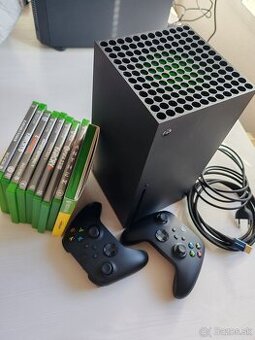 Xbox series X, 2x ovladač, 8x hra