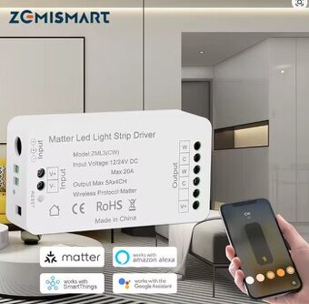 RGB LED pás matter riadiaca jednotka