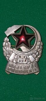 Strieborná medaila "nejlepší pracovník" 1957