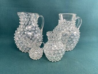 Starožitný džbán s optickým dekorom 20cm