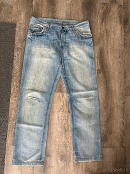 Štýlové nadrozmerné rifle pánske v. 38/34 + veľké  tepláky