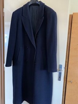 Pánsky vlneny cierny kabat-54