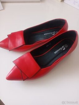 Elegantné červené lodičky č. 39