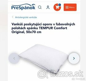 Vankúš TEMPUR® Comfort Medium, 70x50 cm
