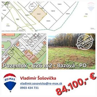 Slnečný stavebný pozemok 626 m2 - Bazová - Kopanice - PD