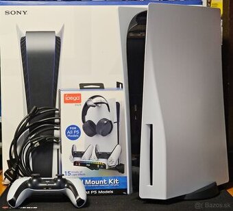 Playstation 5 s mechanikou, 825Gb, RGB drziak na stenu