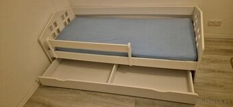 Detská biela posteľ Bibi - 180x80 cm