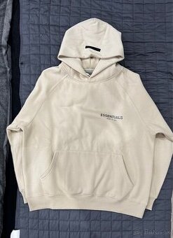 Fear of God Essentials mikina s kapucňou – béžová