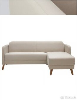 IKEA LINANÄS 3-pohovka, s ležadlom/Vissle béžová ♦️