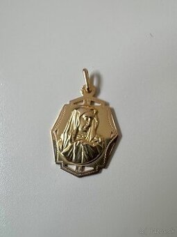 Zlatý prívesok panna Mária 585