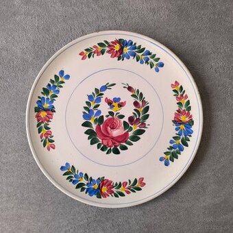 Zberatelský veľký závesný tanier, 34 cm- Kremnica - značený