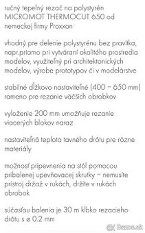 rezačka polystyrénu