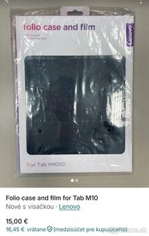 Folio case and film for Tab M10
