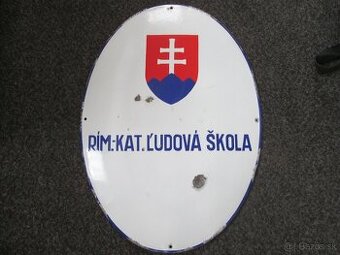smaltovaná tabuľa Slovenský štát