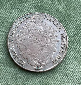 Uhorský 1/2 toliar 1783 B - Jozef II.