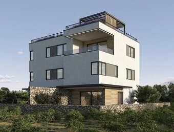 CHORVÁTSKO - Apartmán s bazénom v modernom dome - MANDRE, os