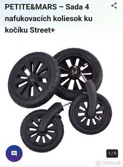 PETITE&MARS – Sada 4 nafukovacích koliesok ku kočíku Street+