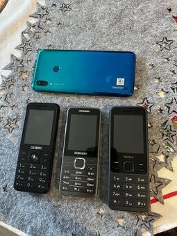 Predám mobilné telefóny – Huawei (dotykový), Nokia, Samsung,