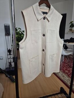 Zara vesta z brúsenej koži XL