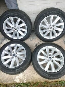 ☀️7mm alu disky orig. Škoda 5x112 R17 pneu nove 215/55 r17