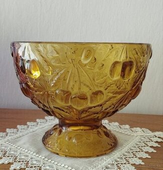 Sklenená misa-R.Schrötter- "Čerešňe"