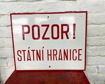 Smaltová tabuľa Státni hranice