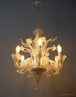 Malý šesťramenný benátsky luster - výška 58 cm