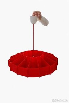 Štýlová Retro závesná lampa – výrazná červená (65 cm)