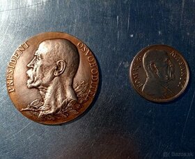 Medaile - T. G. Masaryk, bronz, velmi zachovale