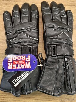 Kožené zimné nepremokavé moto rukavice