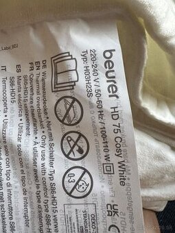 Elektrická výhrevná deka.