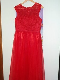 Červené večerné dlhé šaty