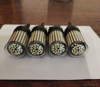 Predam 4ks LED žiaroviek W21W 7440 T20 CANBUS BIELE W3x16d