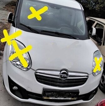 OPEL COMBO 1.6 CDTI 2016 Predám predný NÁRAZNÍK, MASKA, kapo