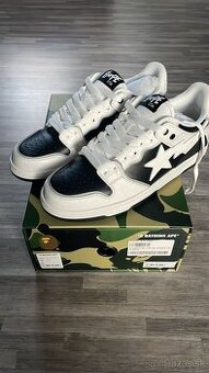 A Bathing Ape Sk8 Sta Ostrich Pack White BlacK