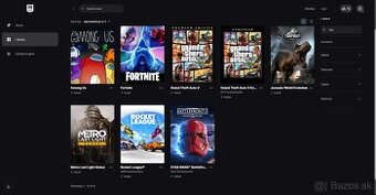 EPIC GAMES ÚČET, HRY