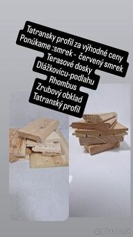 Terasové dosky červený smrek